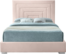 Load image into Gallery viewer, Nora Pink Velvet Queen Bed