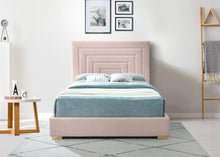Load image into Gallery viewer, Nora Pink Velvet Queen Bed