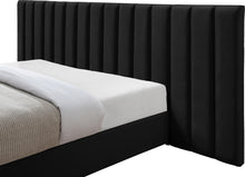Load image into Gallery viewer, Pablo Black Velvet Queen Bed