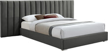 Load image into Gallery viewer, Pablo Grey Velvet Queen Bed