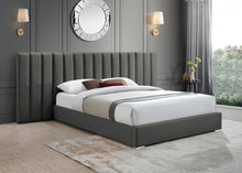 Load image into Gallery viewer, Pablo Grey Velvet King Bed