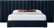 Load image into Gallery viewer, Pablo Navy Velvet Queen Bed