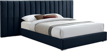 Load image into Gallery viewer, Pablo Navy Velvet King Bed