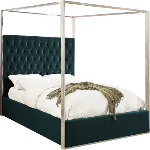 Porter Green Velvet King Bed
