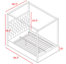 Load image into Gallery viewer, Porter White Velvet Queen Bed