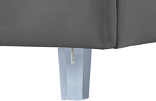 Load image into Gallery viewer, Rainbow Grey Velvet Twin Bed