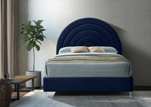 Load image into Gallery viewer, Rainbow Navy Velvet Full Bed