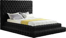 Load image into Gallery viewer, Revel Black Velvet Queen Bed (3 Boxes)