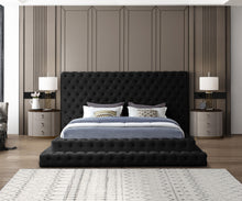Load image into Gallery viewer, Revel Black Velvet King Bed (3 Boxes)