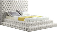 Load image into Gallery viewer, Revel Cream Velvet Queen Bed (3 Boxes)
