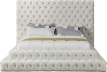 Load image into Gallery viewer, Revel Cream Velvet Queen Bed (3 Boxes)