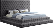 Load image into Gallery viewer, Revel Grey Velvet King Bed (3 Boxes)