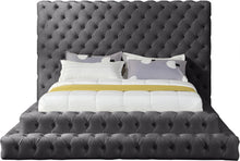 Load image into Gallery viewer, Revel Grey Velvet Queen Bed (3 Boxes)