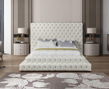 Load image into Gallery viewer, Revel Cream Velvet Queen Bed (3 Boxes)