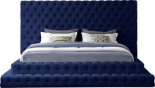 Load image into Gallery viewer, Revel Navy Velvet King Bed (3 Boxes)