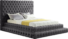 Load image into Gallery viewer, Revel Grey Velvet Queen Bed (3 Boxes)