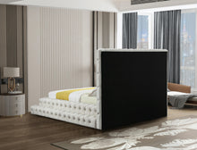 Load image into Gallery viewer, Revel Cream Velvet Queen Bed (3 Boxes)
