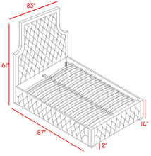 Load image into Gallery viewer, Sedona Grey Velvet King Bed