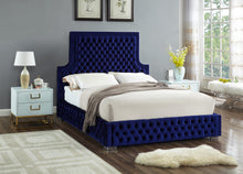 Load image into Gallery viewer, Sedona Navy Velvet King Bed