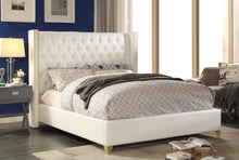 Load image into Gallery viewer, Soho White Bonded Leather Full Bed