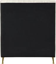 Load image into Gallery viewer, Zara Cream Velvet Twin Bed (3 Boxes)