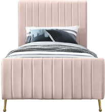 Load image into Gallery viewer, Zara Pink Velvet Twin Bed (3 Boxes)