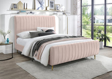Load image into Gallery viewer, Zara Pink Velvet Full Bed (3 Boxes)