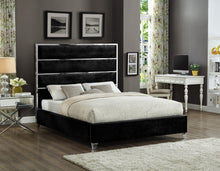 Load image into Gallery viewer, Zuma Black Velvet Full Bed