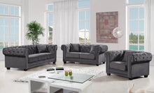 Load image into Gallery viewer, Bowery Grey Velvet Chair