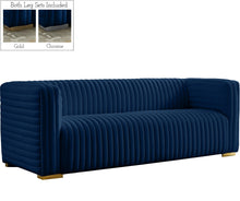 Load image into Gallery viewer, Ravish Navy Velvet Sofa