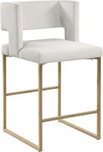 Load image into Gallery viewer, Caleb Cream Velvet Counter Stool