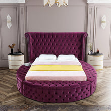 Load image into Gallery viewer, Luxus Purple Velvet Queen Bed