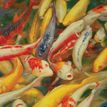 Load image into Gallery viewer, Koi Printed Canvas Painting