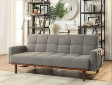 Load image into Gallery viewer, Nettie Gray/Oak Futon Sofa