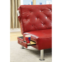 Load image into Gallery viewer, Farel Futon Sofa Red &amp; White