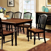 Load image into Gallery viewer, MAYVILLE Black/Antique Oak Dining Table w/ 1x18 Leaf