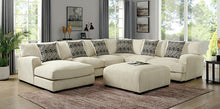 Load image into Gallery viewer, Kaylee U-Sectional w/ Left Chaise + Ottoman Beige