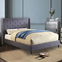 Load image into Gallery viewer, Anabelle E.King Bed Purple &amp; Natural