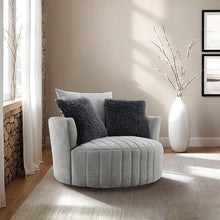 Load image into Gallery viewer, Hoople Channel Tufted Swivel Chair