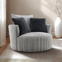 Load image into Gallery viewer, Hoople Channel Tufted Swivel Chair
