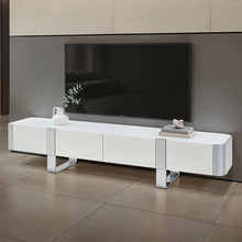 Load image into Gallery viewer, Larvik TV Stand White w/ Silver Frame