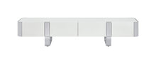 Load image into Gallery viewer, Larvik TV Stand White w/ Silver Frame