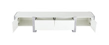 Load image into Gallery viewer, Larvik TV Stand White w/ Silver Frame