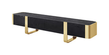 Load image into Gallery viewer, Leknes TV Stand Black w/ Gold Frame