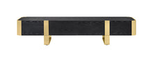 Load image into Gallery viewer, Leknes TV Stand Black w/ Gold Frame