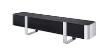 Load image into Gallery viewer, Leknes TV Stand Black w/ Silver Frame