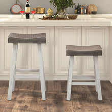Load image into Gallery viewer, Biasca 24&quot; Stool (2/CTN) White, Brown, &amp; Black