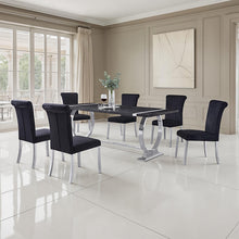 Load image into Gallery viewer, Horley 80" Dining Table, Silver Frame