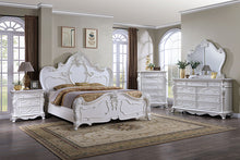Load image into Gallery viewer, Ventresca E.King &amp; Queen Bed White &amp; Chrome