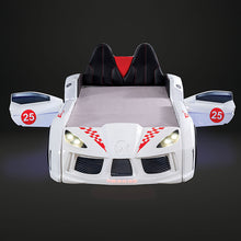 Load image into Gallery viewer, Trackster Bed White, Red,, Black, &amp; Blue
